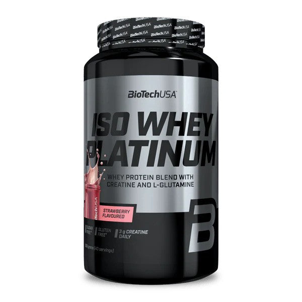 BioTechUSA Iso Whey Platinum etikett zoom