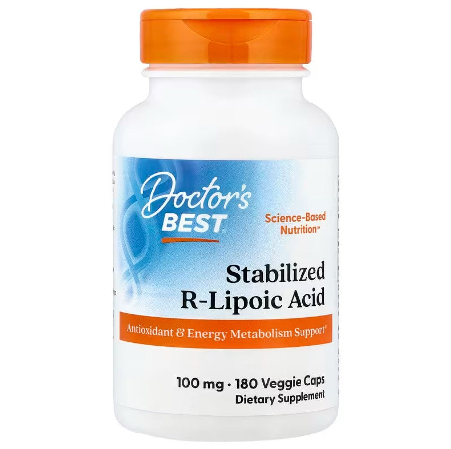 Doctor's Best - Stabiloitu R-Lipoiinihappo NA-Ralan kanssa, 100mg - 180 Vcaps