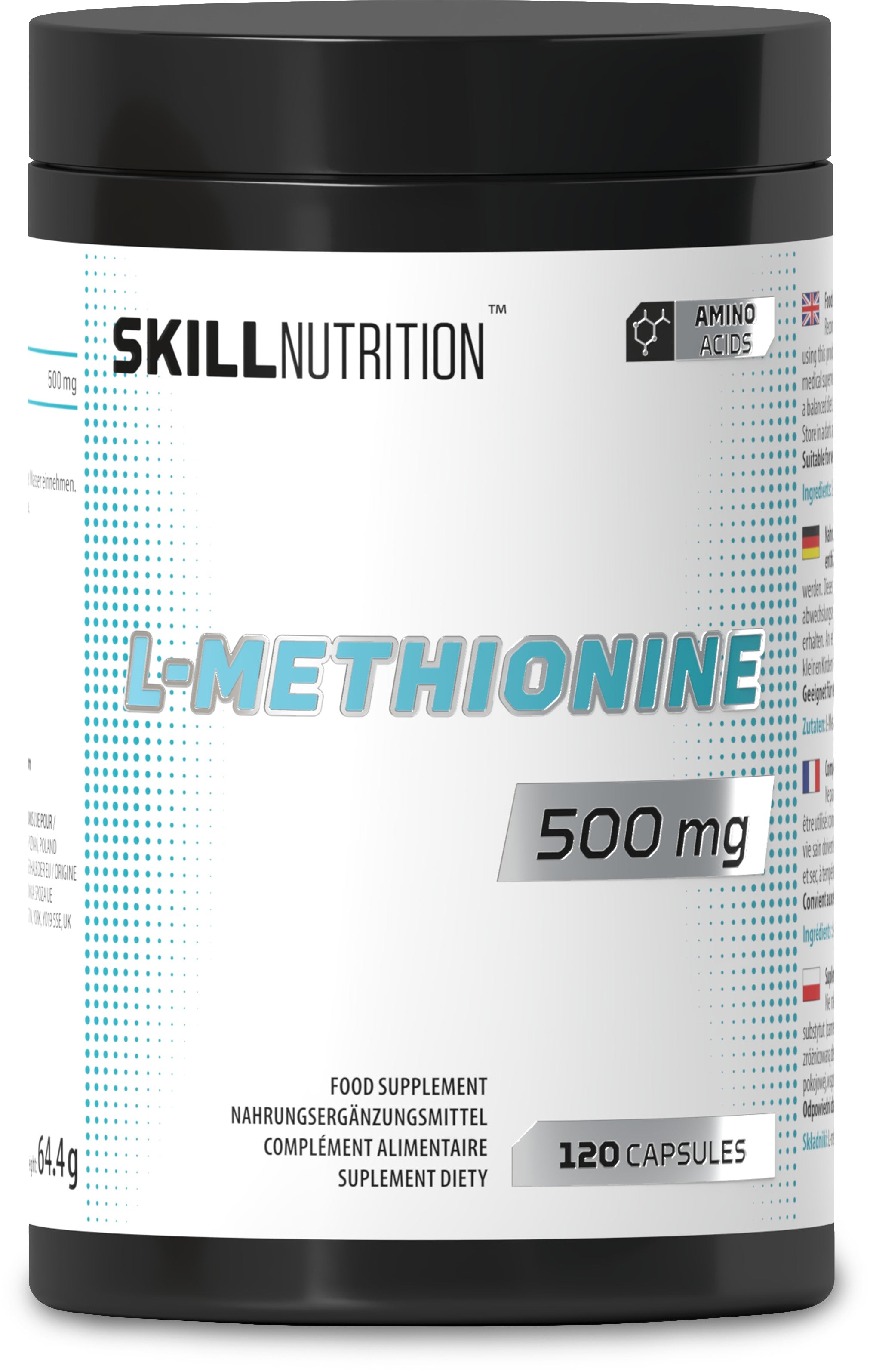 Skill Nutrition - L-Methionine, 500mg - 120 Vegan Caps