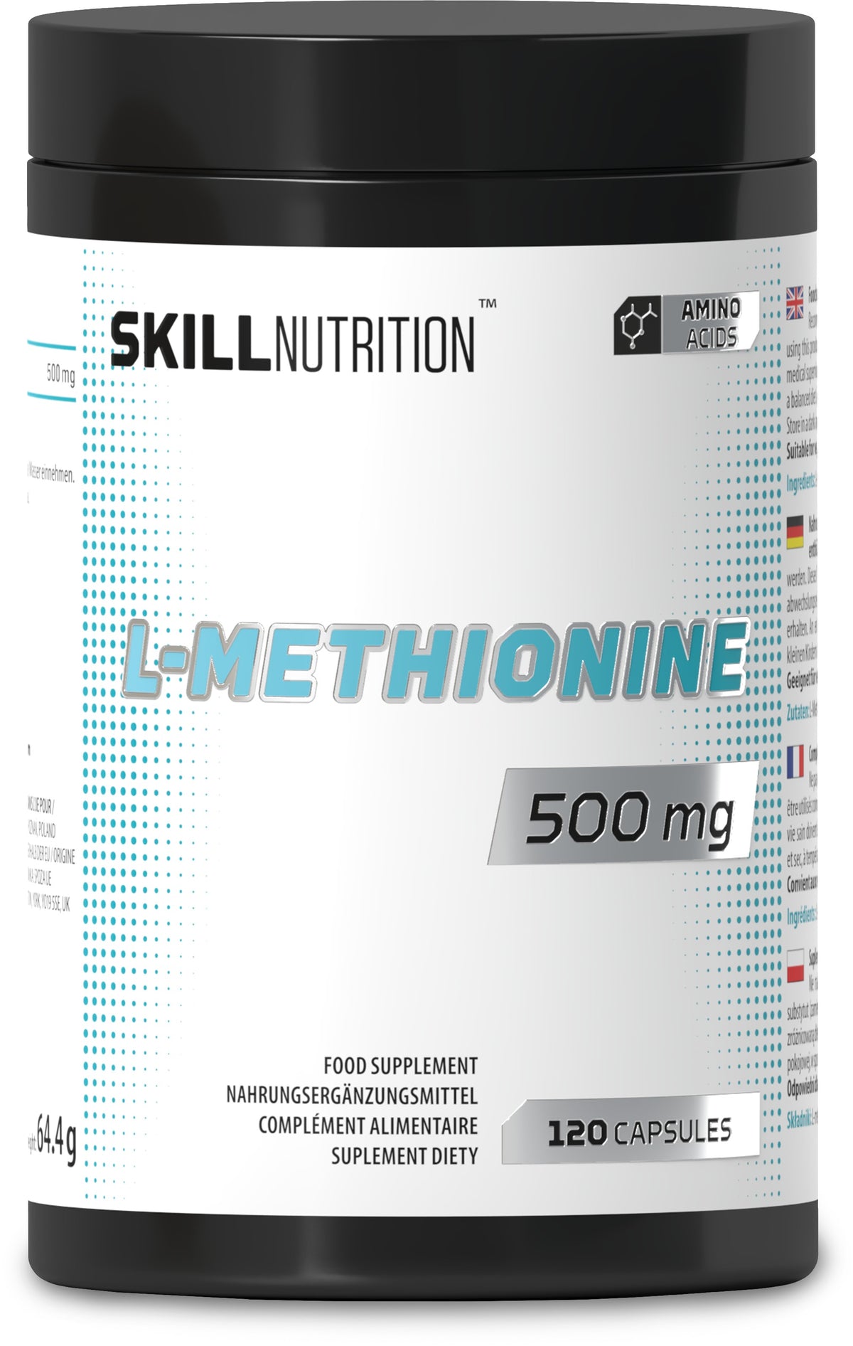 Skill Nutrition - L-Methionine, 500mg - 120 Vegan Caps