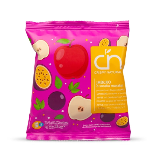 Crispy Natural - Tørrede Æbleskiver med Passionsfrugt Smag 18g