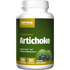 Jarrow Formulas Artichoke capsules bottle, 500mg, supports liver health and cholesterol metabolism, 180 vcaps.