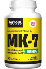 Jarrow Formulas MK-7 Vitamin K2 supplement, supports bone and cardiovascular health, 90 softgels.