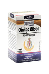 JutaVit Ginkgo Biloba Forte 80 mg supplement box with 70 softgels for memory support and wellness.