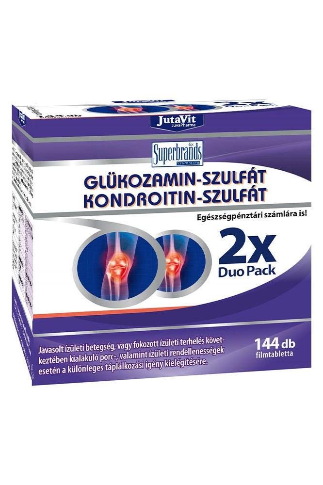 JutaVit Glucosamine Chondroitin MSM tablets Duo Pack for joint health support in a 144-count box.