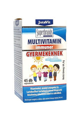 JutaVit Multivitamin Immuner chewable tablets for kids, 45 count, essential vitamins and minerals in fruity gummies.