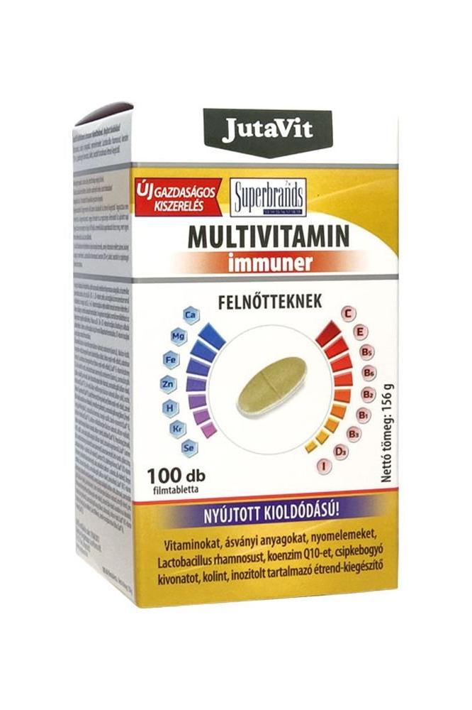 JutaVit Multivitamin Immuner tablets box for adults, supports immune system with vitamins and minerals.