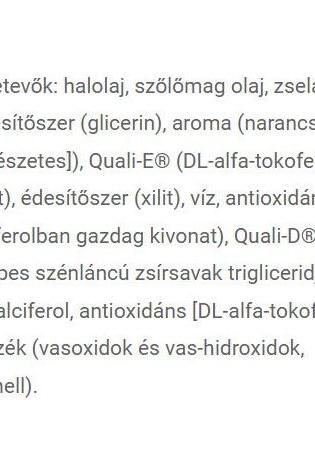 Ingredients list for orange-flavored Omega-3 fish oil softgels, including glycerin, flavoring, and vitamins.