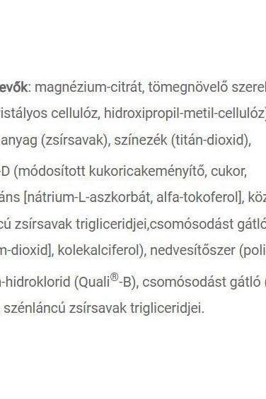 Ingredients list for JutaVit Organic Magnesium + B6 + D3 supplement, highlighting magnesium citrate and vitamin D.