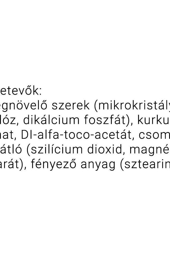 Ingredients list for JutaVit Turmeric extract tablets including additives and components.