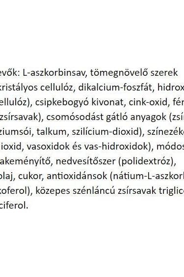 Ingredient list for JutaVit Vitamin C tablets including L-ascorbic acid and other supplements.