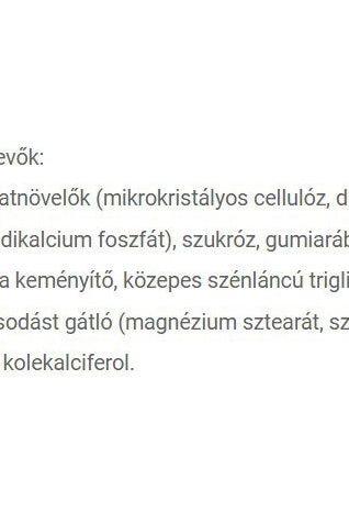 List of ingredients for JutaVit Vitamin D3 tablets, including cellulose, sugar, and magnesium stearate.