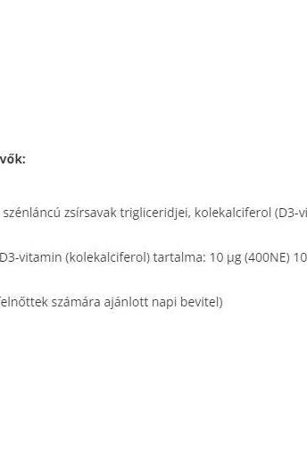 JutaVit Vitamin D3 Drops ingredients and nutritional information for babies and kids.