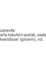 Ingredient list for JutaVit Vitamin E, featuring alpha-tocopherol acetate and glycerin.
