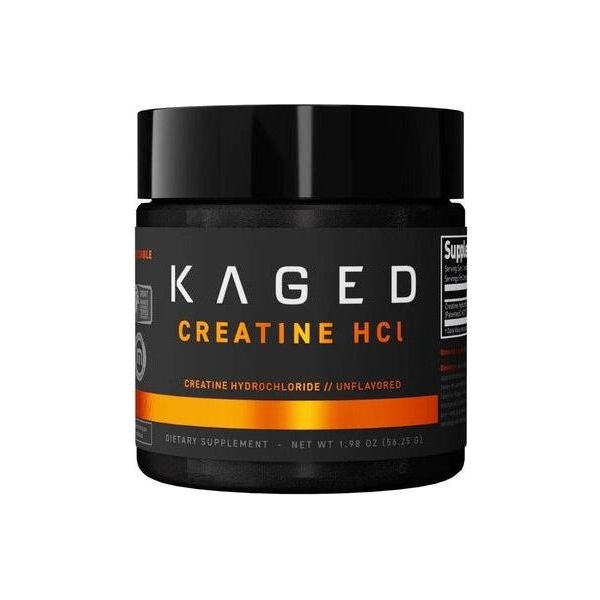 Kaged Muscle Creatine HCl supplement jar, unflavored, for increased muscle mass and fast results.