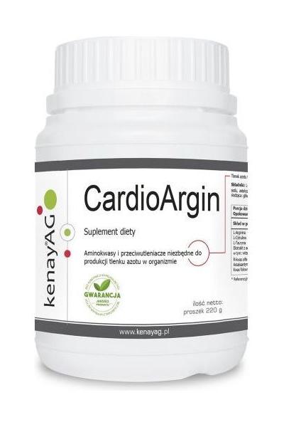 Kenay CardioArgin 220g dietary supplement for nitric oxide production and heart health.
