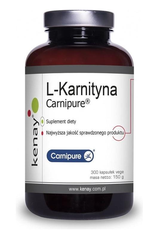 Kenay Carnipure L-Carnitine supplement in a bottle, supports energy production and weight loss.