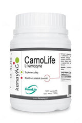 Kenay CarnoLife L-Carnosine supplement bottle, 300 capsules for muscle and cognitive support.