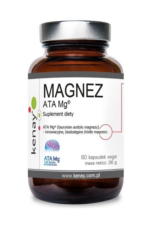 Kenay Magnesium ATA Mg® dietary supplement, 60 vegan capsules for improved magnesium absorption and muscle support.
