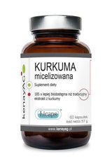 Kenay - Micelle Curcumin Licaps dietary supplement bottle, 60 capsules for liver support and high bioavailability.