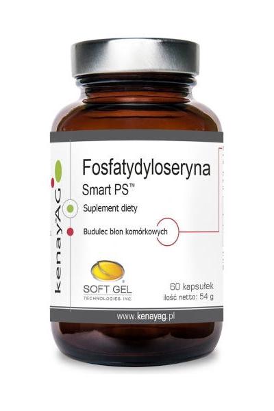 Kenay Phosphatidylserine Smart PS dietary supplement bottle, supporting mental health and cognitive function.