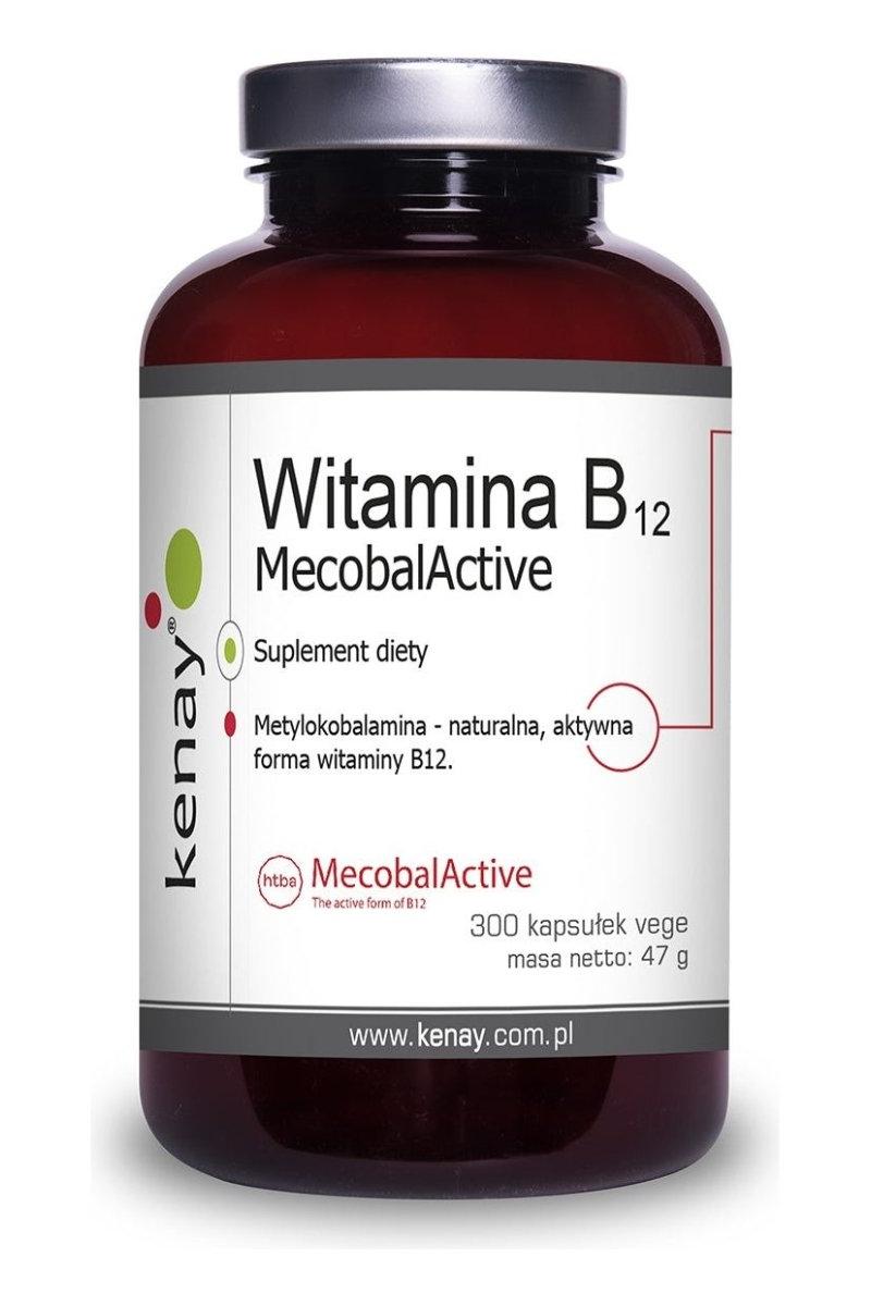 Kenay Vitamin B12 Mecobalactive supplement bottle for energy metabolism and immune support.