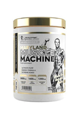 Kevin Levrone Maryland Muscle Machine supplement jar, pre-workout formula for increased energy and endurance.