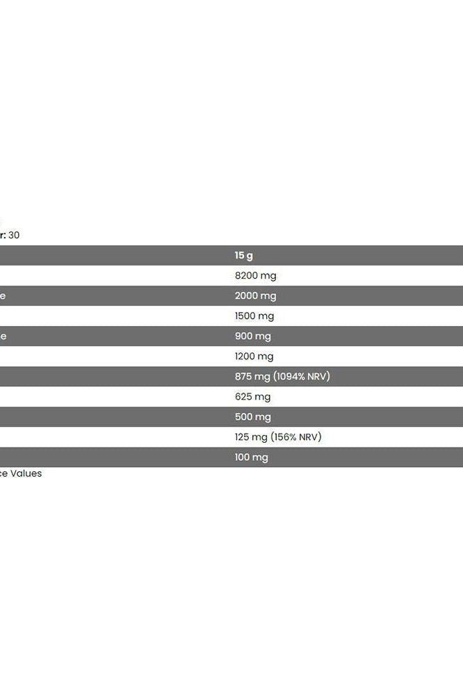Supplement facts for Kevin Levrone Joint Support Collagen Peptides, showing ingredients and their amounts.
