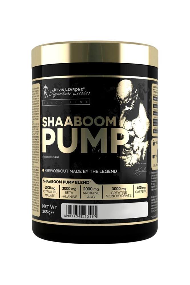 Kevin Levrone Shaaboom Pump pre-workout supplement designed for optimal muscle performance and pump effect.