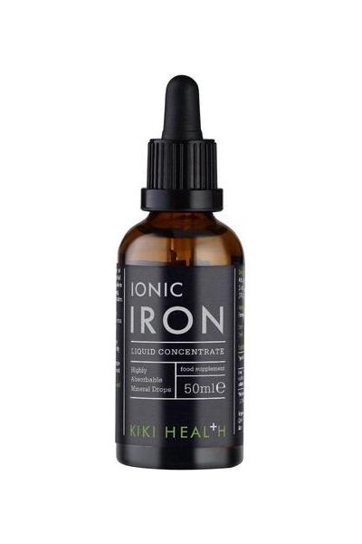 KIKI Health Liquid Iron 50ml, a natural iron supplement in a dropper bottle for optimal mineral balance.