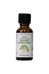 Kräuterhaus Sanct Bernhard Australian Tea Tree Oil in amber glass bottle, 100% pure essential oil.