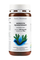 Kräuterhaus Sanct Bernhard Iodine Seaweed Capsules bottle with 180 caps for thyroid support and metabolism.