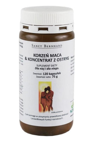 Maca Root & Oyster Concentrate 120 kapslar framsida