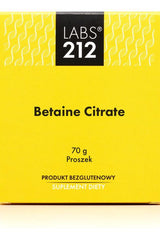 Labs 212 Betaine Citrate 70g dietary supplement in yellow packaging