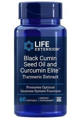 Life Extension - Black Cumin Seed Oil and Curcumin Elite Turmeric Extract - 60 softgels - Nutri.se
