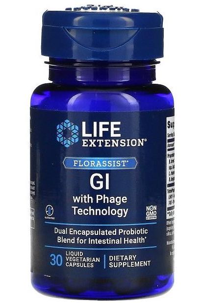 Life Extension - Florassist GI with Phage Technology - 30 liquid vcaps - Nutri.se