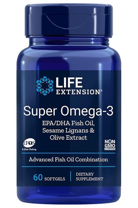 Life Extension - Super Omega-3 EPA/DHA with Sesame Lignans & Olive Extract - Nutri.se
