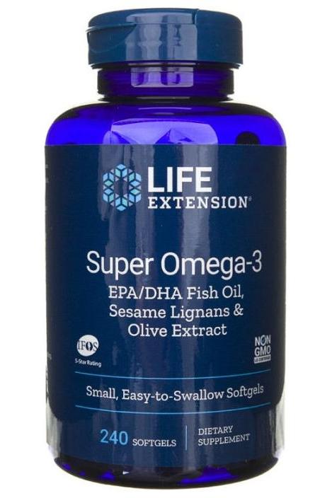 Life Extension - Super Omega-3 EPA/DHA with Sesame Lignans & Olive Extract - Nutri.se