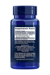 Life Extension Venotone 60 Capsules supplement facts showing horse chestnut extract and ingredients.