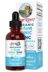 MaryRuth Organics Organic Infant Ionic Zinc Liquid Drops bottle and box packaging for healthy growth support.