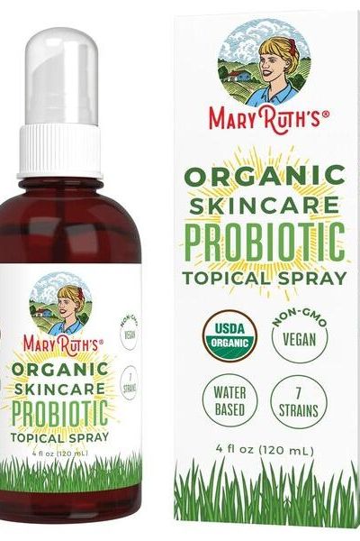 MaryRuth Organics Probiotic Topical Spray for skincare, USDA Organic, vegan, water-based, 4 oz bottle.