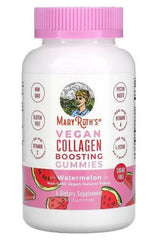 MaryRuth Organics Vegan Collagen Boosting Gummies with watermelon flavor, non-GMO and gluten-free, 30 gummies bottle.