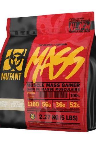 Mutant Mass Muscle Mass Gainer bag, 2.27 kg, designed for muscle growth and recovery.