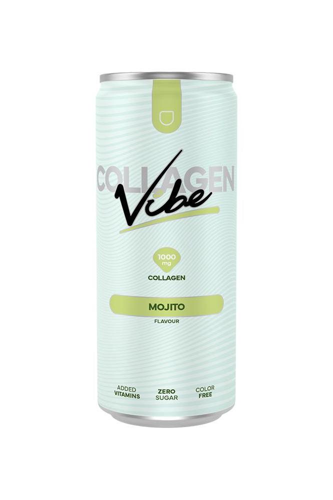Nanosupps Collagen Vibe mojito flavor in a sleek can, sugar-free and color-free, enriched with 1000 mg collagen.