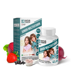 Junior Multivitamin – Jordgubb baksida näringsfakta