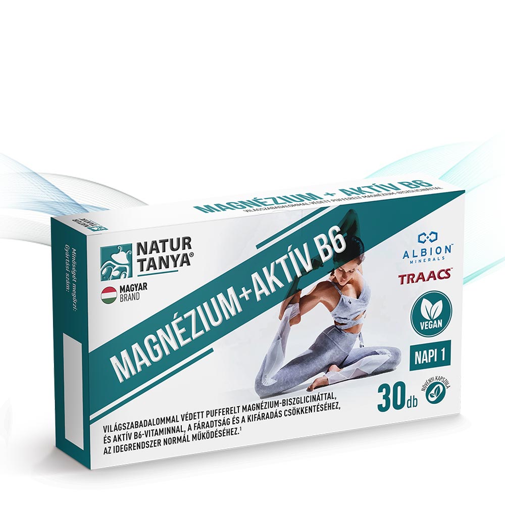 Magnesium + Active B6 ingredienser etikett