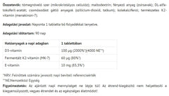 Organisk D3 + K2 Vitamin – näringsfakta baksida