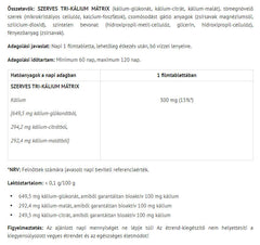 Organic Tri-Potassium Matrix baksida näringsfakta