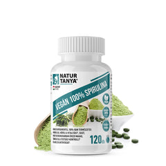 Vegan 100% Spirulina ingredienser etikett