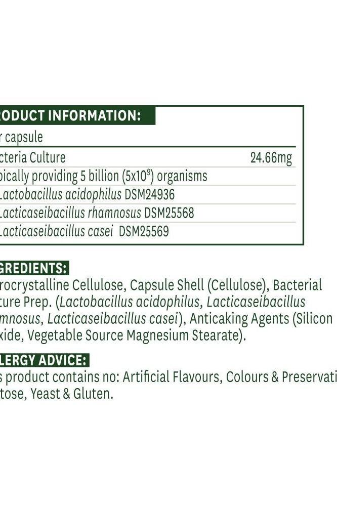 Product information for Natures Aid Beta-Glucans, listing ingredients and probiotic culture details.